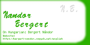 nandor bergert business card